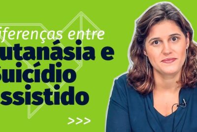 Presenter beside bold graphic text illustrating a eutanasia 3 comparing euthanasia and assisted suicide.