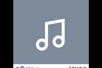 White double eighth-note music icon on a muted gray background representing a finne audio symbol.