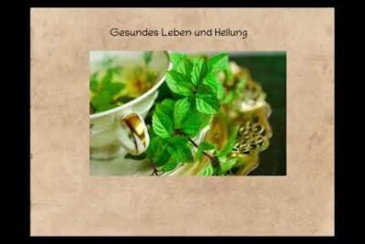 Cup of herbal tea with fresh mint on a decorative tray illustrating alternative methoden for natural wellness.