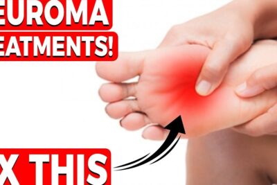 Hand pressing inflamed ball of foot indicating neuroma pain and brugen stamceller consideration