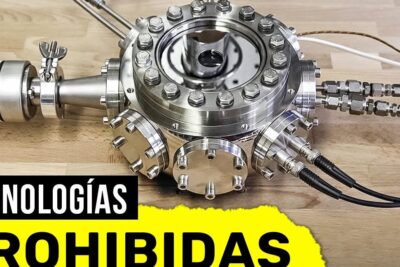 Stainless steel vacuum chamber with multiple flange ports and coaxial cables for laboratory experiments, ciencia tecnologia 1
