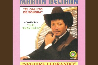 Man in a cowboy hat posed on a vintage ranchero album cover with a pink border, el divorcio 1.