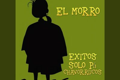 Silhouette of a child-like figure against an olive green background with bold yellow lettering and el futbol 1