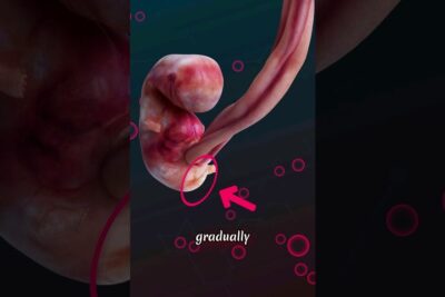 High-resolution 3D render of an early embryo with umbilical connection highlighting a growth bud for embryonale stamceller 2