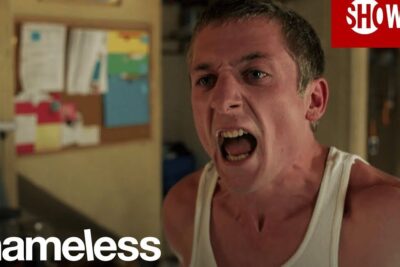 Close-up of a man shouting in a cluttered apartment, raw emotion and etta abortin intensity visible