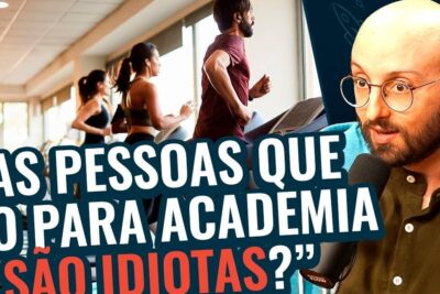 Thumbnail showing people running on treadmills and a host speaking into a microphone, evolucao tecnologica 1.