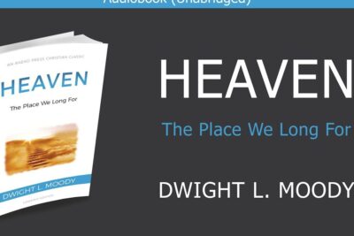 White minimalist cover mockup of HEAVEN: The Place We Long For with blue accents and heidan mielestaan 7