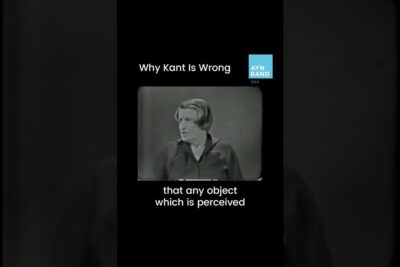 Black-and-white video still of a presenter with on-screen text 'Why Kant Is Wrong' for ideias kant 1