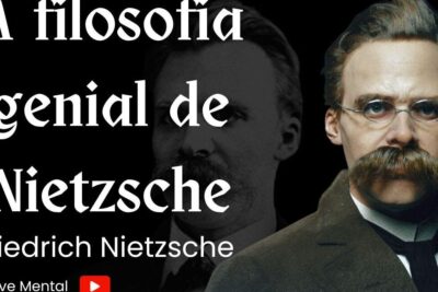 Ideias nietzsche 1 vintage portrait of a bespectacled man with a prominent moustache against bold Portuguese typography