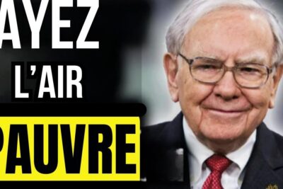 Smiling senior man in a dark suit and glasses beside large white text and a yellow 'PAUVRE' box, il important 2