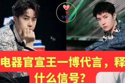 Collage of two thoughtful young male portraits above a bright red Chinese headline banner, suitable for imod forbrugsmentalitet