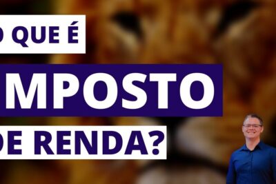 Bold thumbnail reading 'What is Imposto de Renda?' with large purple and white text and a smiling man in a blue shirt, imposto renda 4