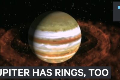 Jupiter with a faint reddish dust ring encircling the gas giant jupiters rings 1.