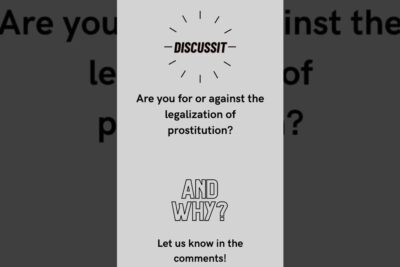 Poster asking viewers whether they support legalisierung prostitution