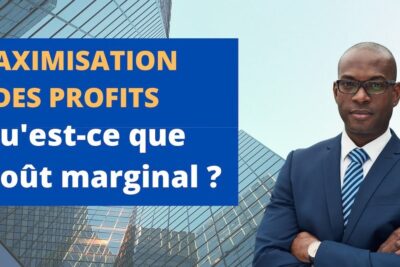 Confident business executive in suit with glass skyscraper background and blue banner promoting maximiser benefices
