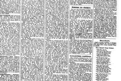 Vintage Swedish newspaper page with dense columns of print mentioning och protektionism.