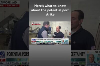 Live Fox Business interview in Baltimore on a potential port strike causing financial uncertainty, okonomisk politik 1.