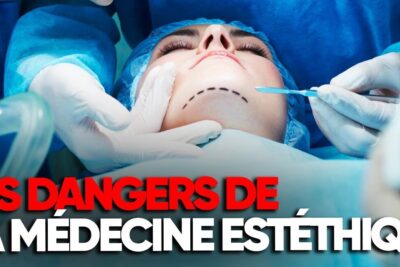 Patient receiving chin contouring with surgical markings and gloved surgeons during cosmetic procedure operations esthetiques 1