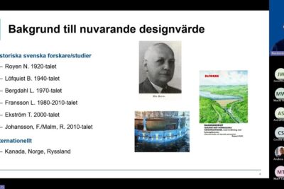 Presentation slide summarizing historical research and international examples related to paverkan pa 1