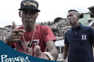 Two young men performing in a favela street scene for prisao perpetua 2.