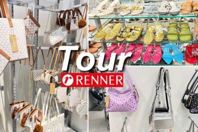 Colorful display of handbags, purses and sandals featuring sapatos bolsa 2
