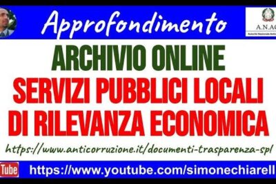 Banner for an online archive highlighting local public services and economic relevance labeled servizi pubblici 1.