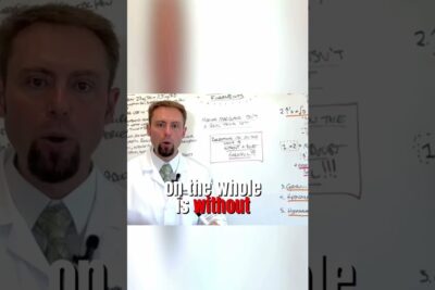 Person in lab coat presenting at a whiteboard highlighting ulemper videnskaben and scientific limitations.