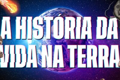 Vida terra 1 poster with Earth backdrop, bold headline text, roaring dinosaurs and a meteor streak