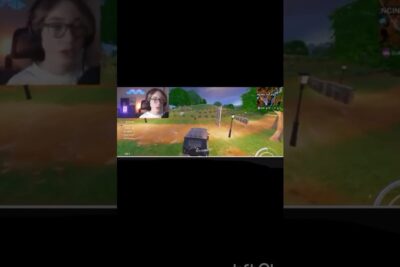 Facecam overlay of a streamer reacting while driving a vehicle in a colorful open-map game, viktigt a 110